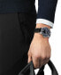 ფოტო #5 პროდუქტის Men's Swiss Supersport Black Leather Strap Watch 44mm