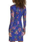 Фото #2 товара Women's Floral-Print Lace Bodycon Dress