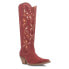 Dingo Bandelera Embroidered Snip Toe Cowboy Womens Burgundy Casual Boots DI200-