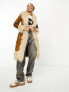 Фото #1 товара Superdry vintage long afghan coat in brown