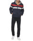 Фото #5 товара Men's Quilted Color Blocked Hooded Puffer Jacket