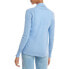 AQUA Cashmere Draped Open-Front Cashmere Cardigan Heather Blue S