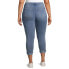 Фото #2 товара No Boundaries Women's Blue Roll Cuff Core High Rise Capri Jeans Plus Size 18