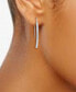 ფოტო #4 პროდუქტის Cubic Zirconia Vertical Bar Threader Earrings, Created for Macy's