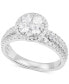 ფოტო #1 პროდუქტის Diamond Halo Cluster Engagement Ring (1-1/2 ct. t.w.) in 14k White Gold