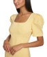 ფოტო #5 პროდუქტის Women's Jacquard Puff-Sleeve A-Line Dress