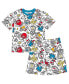 ფოტო #1 პროდუქტის Boys Sonic the Hedgehog Tails Knuckles French Terry T-Shirt and Bike Shorts Outfit Set to