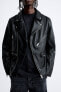 Фото #6 товара Кожаная куртка в байкерском стиле ZARA