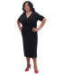 ფოტო #1 პროდუქტის Women's Short-Sleeve Side-Twist Dress