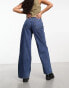 Фото #4 товара ASOS DESIGN wide leg dad jean in dark blue