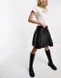 Фото #2 товара Vero Moda leather look quilted mini skirt in black