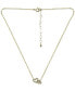 Cubic Zirconia Double Heart Pendant Necklace, 16" + 2" extender, Created for Macy's