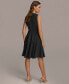 Фото #3 товара Women's Front Zip Sleeveless Fit & Flare Dress