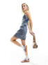 Tommy Jeans denim bustier dress in mid wash 34 - фото #5