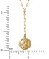 Coin Paperclip Link 17" Lariat Necklace in 18k Gold-Plated Sterling Silver