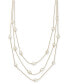 ფოტო #1 პროდუქტის Gold-Tone Imitation Pearl Multi-Row Necklace, 20" + 2" extender, Created for Macy's