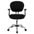 Фото #3 товара Mid-Back Black Mesh Swivel Task Chair With Chrome Base And Arms