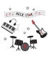 Rock Star Musical Instruments Wall Decals/Stickers - Drums/Guitar
