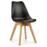 Фото #1 товара Обеденный стул Чёрный Светло-коричневый Деревянный Пластик (48 x 80 x 60 cm)
