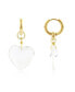 Фото #1 товара Glass Heart Earrings