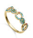 Gold-plated ring with colored zircons Elegant 15120A010-39