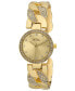 ფოტო #1 პროდუქტის Unisex Interwoven Crystal Gold-Tone Alloy Bangle Watch 26mm