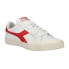 Diadora Melody Leather Dirty Lace Up Mens Red, White Sneakers Casual Shoes 1763
