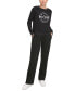 ფოტო #5 პროდუქტის Women's Metallic Bubble Logo Track Pants