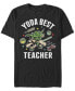 Фото #1 товара Men's Yoda Best Teacher Short Sleeve Crew T-shirt