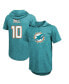 Фото #1 товара Men's Threads Tyreek Hill Aqua Miami Dolphins Player Name & Number Short Sleeve Hoodie T-shirt