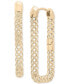 ფოტო #1 პროდუქტის Lattice Rectangular Hoop Earrings in Gold Vermeil, Created for Macy's