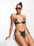 Фото #5 товара Motel leyna bead tie side bikini bottom in brown watercolour