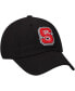 Men's Black NC State Wolfpack Primary Logo Staple Adjustable Hat