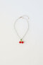 Фото #1 товара Ожерелье с вишенками и искусственным жемчугом ZARA