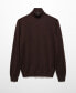 Фото #4 товара Men's 100% Merino Wool Turtleneck Sweater