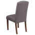 Фото #2 товара Hercules Grove Park Series Gray Fabric Tufted Parsons Chair