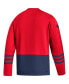 ფოტო #4 პროდუქტის Men's Red Washington Capitals Logo AEROREADY Pullover Sweater
