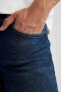 Фото #5 товара Джинсы для мужчин defacto Carlo Skinny Fit Ekstra Dar Kalıp Normal Bel Ekstra Dar Paça Jean Pantolon