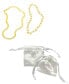 Фото #3 товара ADORNIA tarnish Resistant 14K Gold-Plated Set of Herringbone and Paper Clip Necklaces