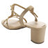 Фото #3 товара VANELi Midge Studded Block Heels Strappy Womens Beige Dress Sandals 310908