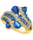 ფოტო #1 პროდუქტის Multi-Sapphire (2 ct. t.w.) & Nude Diamond (1/2 ct. t.w.) Ombré Statement Ring in 14k Gold