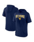 Фото #2 товара Men's Navy West Virginia Mountaineers Outline Lower Arch Hoodie T-shirt