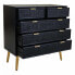 Chest of drawers Alexandra House Living Black Golden MDF Wood