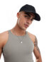 ASOS DESIGN muscle fit vest with high neck in khaki