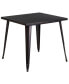 Baird 31.75" Square Metal Dining Table For Indoor And Outdoor Use