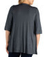 ფოტო #2 პროდუქტის Plus Size Elbow Length Open Front Cardigan Sweater