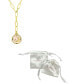 ფოტო #2 პროდუქტის 14K Gold-Plated Adjustable Paperclip Moon Tablet Octagon Necklace