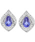 Фото #3 товара Серьги Macy's Tanzanite & White Sapphire Pear Halo