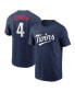 Men's Carlos Correa Navy Minnesota Twins Fuse Name Number T-Shirt Синий, L - фото #1