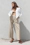 Wide-leg trousers with double waistband